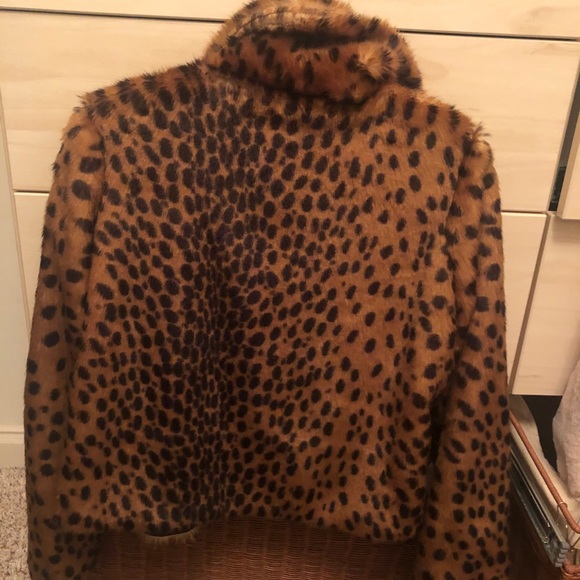 by the way. Casey Leopard Faux Fur Coat In Leopard - Picture 2 of 3